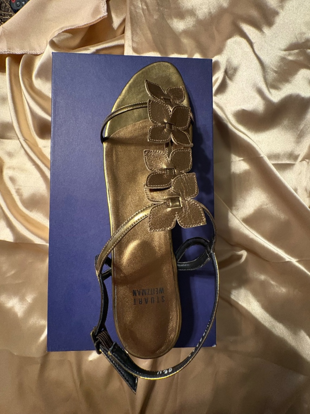 Stuart Weitzman, New in Box, Size 9AA-NARROW, Bronze Mayflower